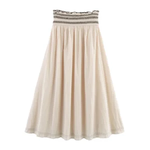 Contrast Color Waist Summer Skirt