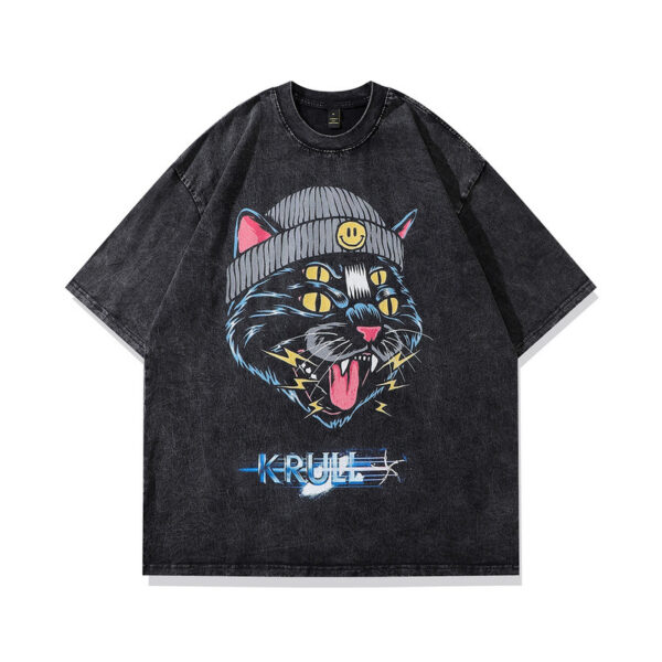 Spray Art Vintage Hoodie – Washed Cotton Oversized Graphic Sweatshirt - Image 2