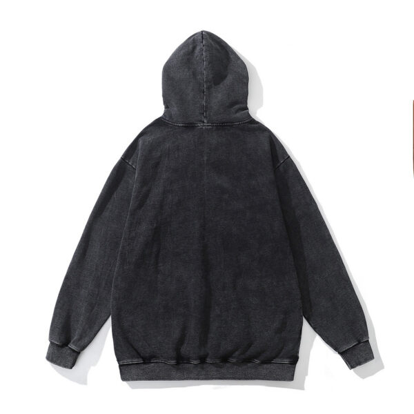 Spray Art Vintage Hoodie – Washed Cotton Oversized Graphic Sweatshirt - Image 3